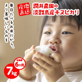 【ふるさと納税】【定期便6ヶ月】潤井農園のキヌヒカリ 7kg