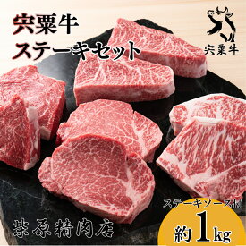 【ふるさと納税】宍粟牛 ステーキセット 約1000g　ステーキ 国産和牛 黒毛和牛 国産 但馬牛 血統 3年肥育 牛肉 贈り物 BBQ キャンプ ご褒美 F8