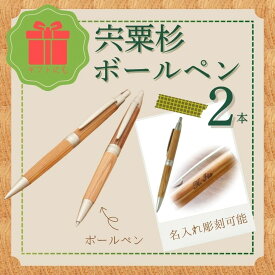 【ふるさと納税】宍粟杉 ボールペン 2本（名入れ 彫刻可能）オリジナル 木製 ネーム 文字入れ お祝い 贈答 プレゼント 卒業 入学 合格 進学 兵庫県 宍粟市 しそうし RS3