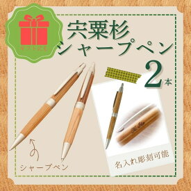 【ふるさと納税】宍粟杉 シャープペン 2本（名入れ 彫刻可能）オリジナル シャーペン 木製 ネーム 文字入れ お祝い 贈答 プレゼント 卒業 入学 合格 進学 兵庫県 宍粟市 しそうし RS4
