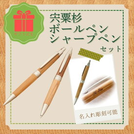 【ふるさと納税】宍粟杉 ボールペン・シャープペン セット（名入れ 彫刻可能）オリジナル ボールペン シャーペン 木製 ネーム 文字入れ お祝い 贈答 プレゼント 卒業 入学 合格 進学 兵庫県 宍粟市 しそうし RS5