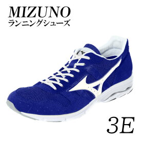 【ふるさと納税】AO13　ミズノランニングシューズ【ブルー×パールホワイト3E】　ジョギング　ランニング　マラソン　シューズ　靴　ミズノ　mizuno　オーダー　日本製　幅広