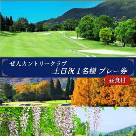 【ふるさと納税】ぜんCC 土日祝 1名様 プレー券 昼食付 [ ゴルフ 加東市 兵庫県 関西 ゴルフ場 ] ゴルフ場利用権