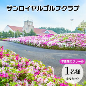 【ふるさと納税】サンロイヤルゴルフクラブ 平日 1名様 プレー券 (4枚セット) [ サンロイヤルGC ゴルフ 加東市 兵庫県 関西 ゴルフ場 ] ゴルフ場利用券 社会人 大人 趣味 スポーツ 美しいコース フラット ワイド