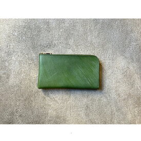 【ふるさと納税】 E-33 SHOZOウォレット（財布）【牛革（ブライドルレザー）】グリーン　※「アジア・パシフィック・レザー・フェア2019」革小物部門グランプリ受賞
