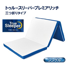 【ふるさと納税】トゥルースリーパープレミアリッチ 三つ折りタイプ（シングル）[ 寝具 マットレス 低反発 高反発 三つ折り 睡眠 抗菌 防カビ 防ダニ 肩 腰 ]