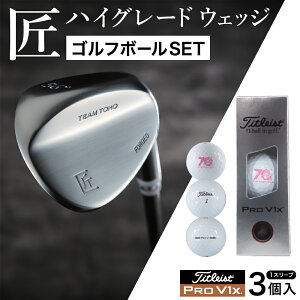 【ふるさと納税】【選べるロフト角】「匠」ハイグレードウェッジ& ゴルフボールV1X (1スリーブ・3個入) / 選べるロフト角 ウェッジ 軟鉄鍛造 高密度樹脂グリップ ゴルフ用品 046BF02S.