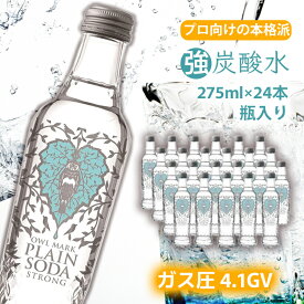 【ふるさと納税】【最速10日以内発送】 炭酸水 強炭酸 瓶 275ml×24本 オシャレ　 飲料 飲み物 お水 炭酸飲料 お酒 サワー シロップ 果実酢 割りもの ストック まとめ買い 強い炭酸