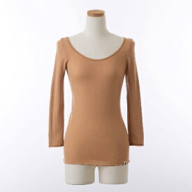 【ふるさと納税】大人の女性のための肌着ブランド「HAKURO」コットン・ガーゼ 8分丈 ブラウン / 綿 レディース 高級肌着 インナー ガーゼ（M/L/LL）　 ファッション 女性用 秋 冬 軽い 綿100ガーゼ 肌に優しい