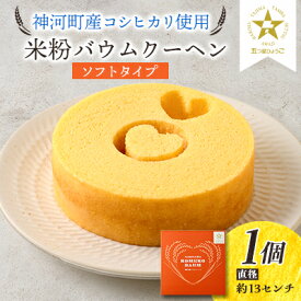 【ふるさと納税】神河米粉バウムクーヘン(ソフトタイプ) 1個【1322622】