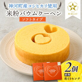 【ふるさと納税】神河米粉バウムクーヘン(ソフトタイプ) 2個【1385484】