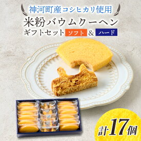 【ふるさと納税】神河米粉バウムクーヘン(ソフト&ハード) ギフトセット【1387991】