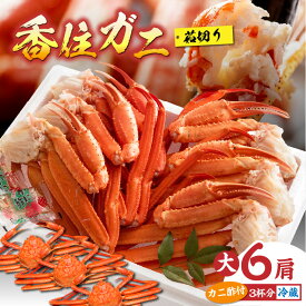 【ふるさと納税】香住ガニ 大 6肩 ボイル 送料無料 カニ 蟹 肩 海鮮 紅ずわい 紅ズワイガニ ポーション 脚 棒肉 蟹爪 カニすき カニ鍋 かに鍋 ギフト 鍋 カニ 足のみ 国産 カット済 カニしゃぶ お取り寄せ 香住蟹 海産物 11-12