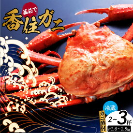 【ふるさと納税】【先行予約】釜茹で香住ガニ 2～3杯【1.6～1.8kg分】【カニ酢 3袋付】令和7年9月中旬以降順次発送予定 冷蔵 香住がに 紅ズワイガニ ボイル 兵庫県 香美町 香住 かに ご馳走 蟹 グルメ 冬の味覚 美味しい 殻付き 姿 人気返礼品 送料無料