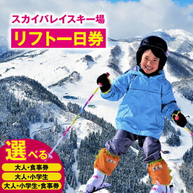 【ふるさと納税】【有効期限 2025/26シーズン終了まで】スカイバレイスキー場リフト1日券【選べる内容：大人・小学生・食事券付（1,000円分）】 スキーチケット 体験チケット リフト券 スキー スキーリフト券 1日券 スキー場 スノーボード スノボ 兵庫県 旅行 シーズン券