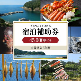 【ふるさと納税】＼有効期限2年／ ギフトにも使える 宿泊補助券 45,000円分 宿泊 助成券 チケット 旅行支援 旅 トラベル 兵庫県 香美町 カニ 温泉 海 観光 旅行 ホテル 旅館 宿 体験 ギフト クーポン 但馬牛 香住ガニ 母の日 父の日 贈答 感謝 プレゼント 送料無料 25-08