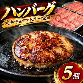 【ふるさと納税】大和牛とヤマトポークのハンバーグ 5個