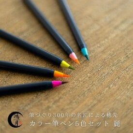 【ふるさと納税】 筆ペン 筆 鴻月カラー筆ペンセット KOAFP1 (スケーター 株式会社) 奈良県 奈良市 なら J-100