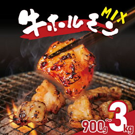 【ふるさと納税】 ホルモン 牛 ミックス 900g~3kg 小分け 味付き 肉 タレ漬け 牛ホルモン 冷凍 牛肉 味付け肉 ミックスホルモン 焼肉 焼き肉 バーベキュー BBQ キャンプ フライパン ミックスホルモン 奈良県 奈良市 焼肉工房もく 900g 1.2kg 3kg 300g