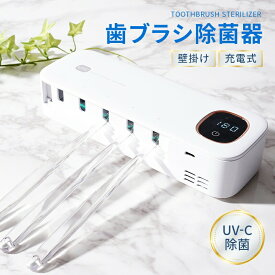 【ふるさと納税】歯ブラシ除菌器 ＜アットライズ＞ 歯ブラシ 除菌 壁掛け式 カビ防止 歯ブラシ収納 ケース 静音 USB充電式 LEDライト ドライ Type-c タイプC 説明書付き 除菌器 歯ブラシスタンド 奈良県 奈良市