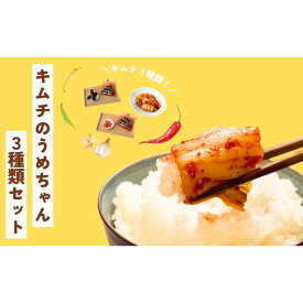 【ふるさと納税】 キムチ3種類セット キムチ 総重量850g 手作り 本場の味 コクうま 白菜 ニンニク ごはんのお供 ピリ辛 お米 ごはん ビール 酒 おつまみ 漬物 野菜 BBQ 焼肉 惣菜 キムチチャーハン キムチ鍋 発酵食品 韓国 キムチのうめちゃん 奈良県 奈良市 なら 6-010