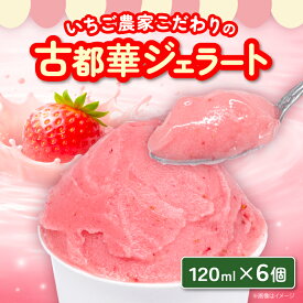 【ふるさと納税】 いちご ジェラート 120ml×6個 乳製品不使用 アイス 古都華 ことか 古都華 数量限定 冷凍 イチゴ 苺 フルーツ 果物 ブランドいちご 甘い 人気 おすすめ 贈答 プレゼント ギフト 奈良県 奈良市 植華園