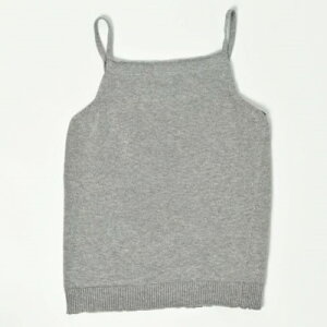 【ふるさと納税】日本製 オーガニックコットン ゆるふわ キャミ S-M ( 無縫製 ) グレー(6661-7355)【1324115】