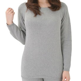 【ふるさと納税】日本製 オーガニックコットン インナー 天然繊維 無縫製 8分袖 グレー (883-7220)【1088676】