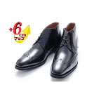 ビジネスブーツ 本革 革靴 紳士靴 ウイングチップ 6cmアップ シークレットブーツ No.1302 ブラック　【雑貨・日用品・ビジネスブーツ・本革・ブーツ・シークレットブーツ】