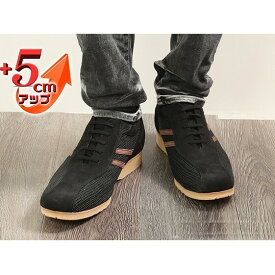 【ふるさと納税】メッシュスニーカー 本革 レザー カジュアルシューズ 5cmアップ シークレットスニーカー No.994 ブラック ファッション 靴 雑貨 日用品