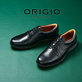 【ふるさと納税】ORIGIO オリジオ牛革ビジネスシューズ 紳士靴 ORG1001（ブラック）【ファッション・靴・シューズ・革製品・革靴】　【 メンズ 日本製 イタリアン レザー 柔らか 上品 光沢 耐久性 軽い 】