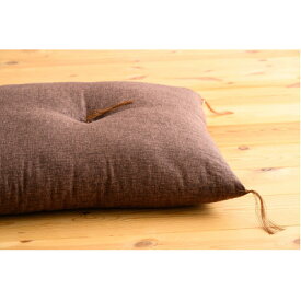 【ふるさと納税】ダークブラウン座布団55×59(銘仙版)　1枚【1633316】