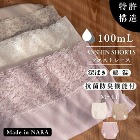 【ふるさと納税】【ANSHIN SHORTS】ウエストレース(抗菌防臭機能付)100ml対応　同色2枚組