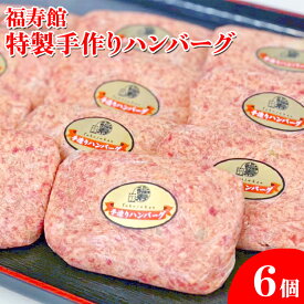 【ふるさと納税】福寿館 特製手作りハンバーグ 6個