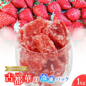 【ふるさと納税】【奈良県知事賞受賞】古都華（ことか）の冷凍パック1kg　とのあさイチゴ農園