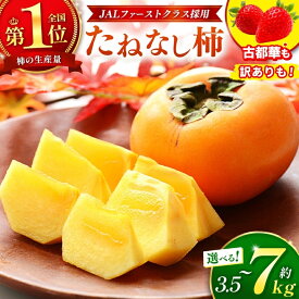 【ふるさと納税】 先行予約 たねなし 柿 約 3.5kg ～約 7kg【 定期便 】【訳あり】も選べる！ たねなし柿 ＆ 古都華 いちご | フルーツ 果物 くだもの 柿 かき カキ たねなし 種無し 種なし 奈良県 五條市 五條の柿 西岡農園
