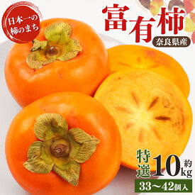 【ふるさと納税】 柿 富有柿 特選 約 10kg ( 33 〜 42個入 ) | フルーツ 果物 くだもの 柿 かき カキ 富有柿 奈良県 五條市