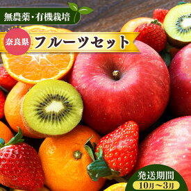 【ふるさと納税】 くだもの フルーツ 生命の農法（ 無化学農薬 ・ 無化学肥料栽培 ） 季節のフルーツ セット | フルーツ 果物 くだもの 詰め合わせ りんご みかん キウイ 八朔 いちご 等 奈良県 五條市