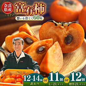 【ふるさと納税】 柿 富有柿上田さんちの柿 L～2L 選べる 内容量 11個 or 12個 or わけあり ～想いを育てて六十年 一郎の想い詰まった富有柿～ | フルーツ くだもの 果物 柿 かき カキ 奈良県 五條市柿 奈良県 日本一の柿のまち 秋の味覚 自宅用 家庭用 特産品