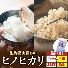 【ふるさと納税】【選べる種類・内容量】令和7年産 新米 生駒高山育ち ヒノヒカリ（白米・玄米）(生産者　上武猛)奈良県生駒産 お米 米 玄米 白米 ごはん おにぎり 白ご飯 おすすめお取り寄せ ライス 備蓄米 小粒 品種 自然水 安全性 こだわり 奈良県 生駒市 高山 送料無料