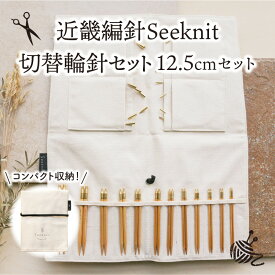 【ふるさと納税】《レビューキャンペーン》近畿編針 Seeknit 切替輪針セット 編み針 12.5cm セット 収納ケース付き 硬質竹 100年以上の歴史 ニッティング ツール メーカー 趣味 編み物 道具 手芸 輪針 小物 セーター カーディガン 手袋 お取り寄せ 奈良県 生駒市 送料無料