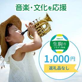 【ふるさと納税】「音楽・文化」を応援 （返礼品なし) 1000円 寄附のみ申込みの方 奈良県 生駒市