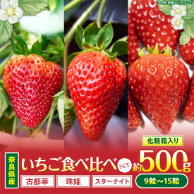 【ふるさと納税】【2027年1月～3月上旬発送】「奈良県産いちご3種セット」化粧箱入りいちご 食べ比べ いちご イチゴ 苺 古都華 珠姫 スターナイト ことか たまひめ 果物 高級 フルーツ デザート 贈り物 フルーツ 奈良県 生駒市 送料無料