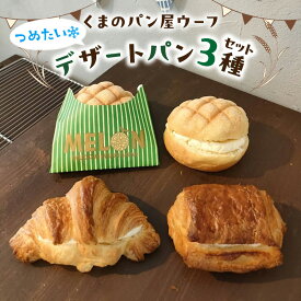 【ふるさと納税】つめたいデザートパンセット パン デザートパン 冷やしメロンミルク つめたいミルククロワッサン ミルク ショコラ おすすめ 防災 備蓄 奈良県 生駒市 送料無料