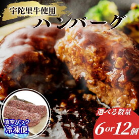 【ふるさと納税】＜選べる数量＞冷凍 手作り 生 ハンバーグ( 6個 / 12個 )／ 宇陀里牛 ギフト 食べ物 黒毛和牛 ハンバーグ150g お弁当 ご飯 クリスマス 奈良県 宇陀市 光福久屋 ( 1個あたり 約150g )