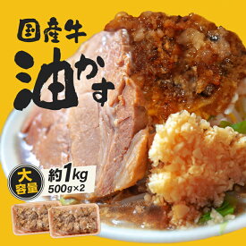 【ふるさと納税】 自家製 国産 牛 あぶらかす 小 1kg (500g×2) ホルモン かすうどん お好み焼き たこ焼き チャーハン 餃子 ラーメン おつまみ おすすめ 隠し味 人気 お取り寄せ グルメ 食品 キャンプ 油かす 中尾精肉店