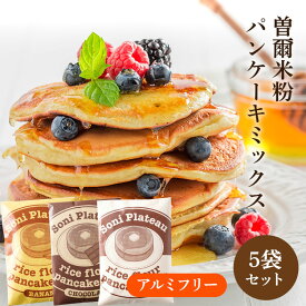 【ふるさと納税】米粉パンケーキミックス5個セット パンケーキミックス 米粉 パンケーキ チョコレート バナナ お米 スイーツ 洋菓子 焼き菓子 焼菓子 デザート お菓子 おかし おやつ セット 詰め合わせ 送料無料 奈良 奈良県 クリスマス