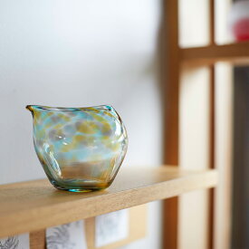 【ふるさと納税】あすか三彩「宙吹き硝子の片口」