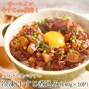 【ふるさと納税】小分けパックでいつでも使える お手軽 冷凍 牛すじ煮込み 140g×10パック / 牛すじ煮込み 冷凍 小分け 牛すじ丼 牛すじ焼きそば サーロイン 個包装