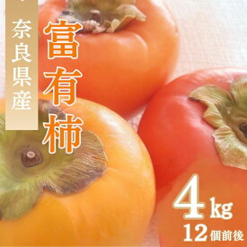 【ふるさと納税】奈良県 富有柿 4kg 12個前後 | 果物 くだもの フルーツ 柿 かき 道の駅 奈良県 大淀町